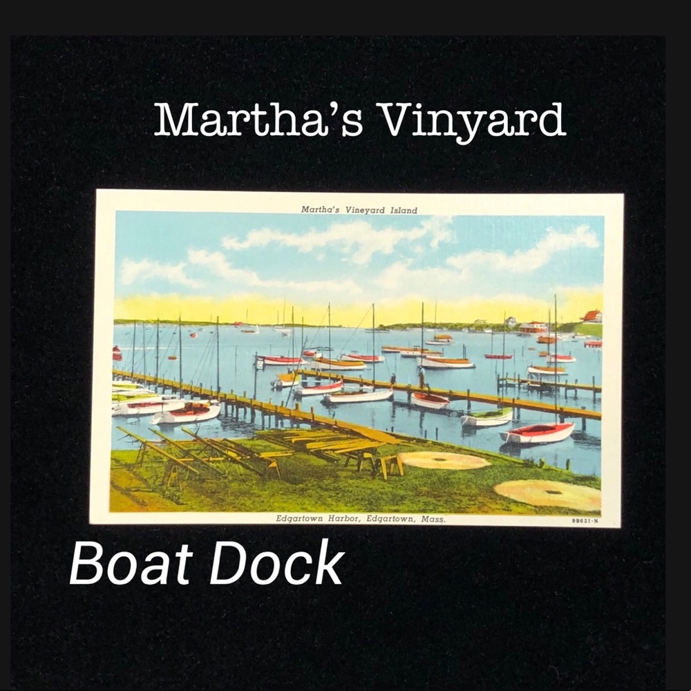 Vintage Martha’s Vineyard Nautical Postcard Art
